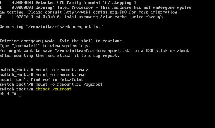 centos 관리자모드 부팅완료 후 관리자모드 진입 1.png